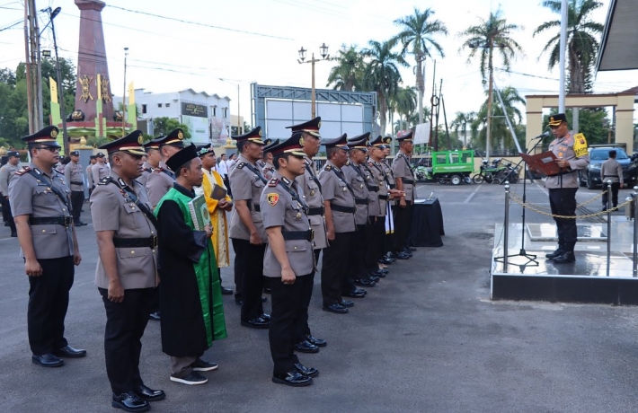 Polres Kotim Gelar Serah Terima Jabatan Kabag Kasat Kasi Dan